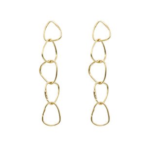 ali grace jewelry yellow gold hoop drop earrings statement earrings handmade jewelry designer nyc ali grace jewelry