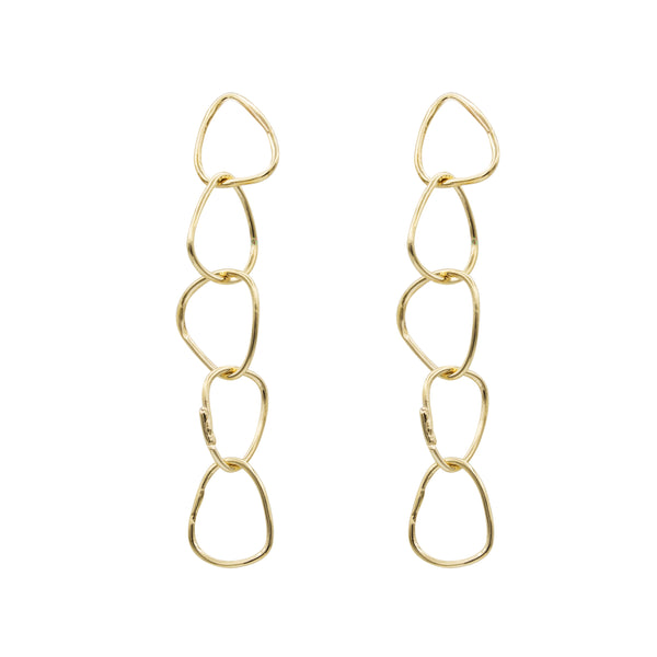 ali grace jewelry yellow gold hoop drop earrings statement earrings handmade jewelry designer nyc ali grace jewelry