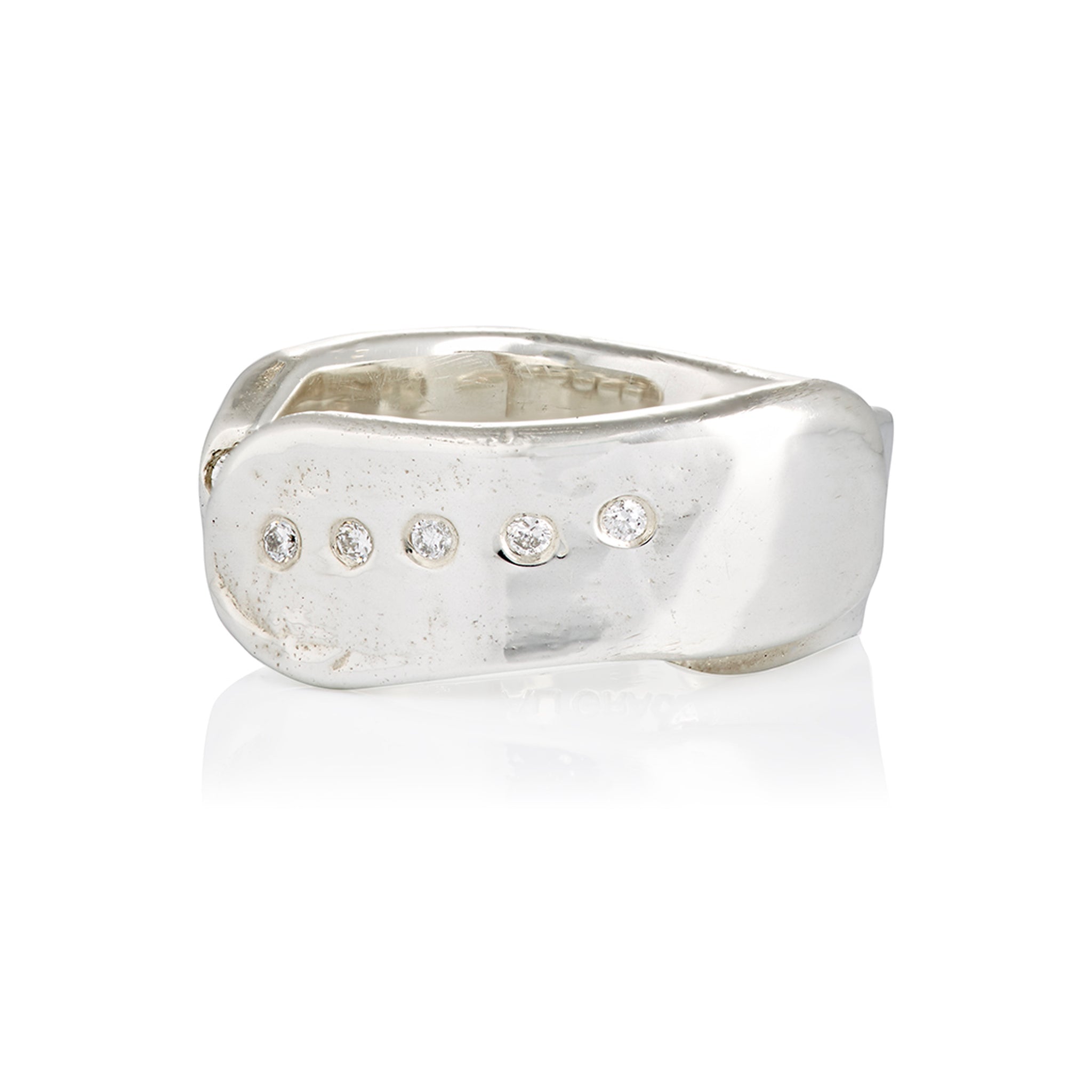 Sterling Silver Textured Open Ring