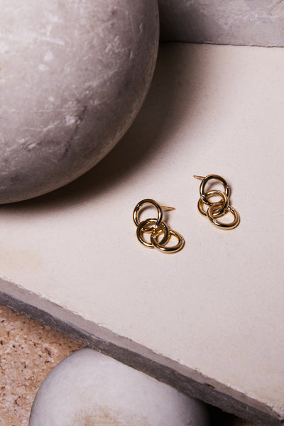 small round gold diamond hoop earrings