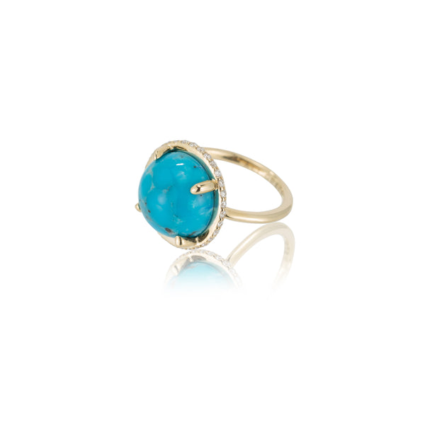 ali grace jewelry natural turquoise diamond ring similar to irene neuwirth jewelry handmade sustainable jewelry