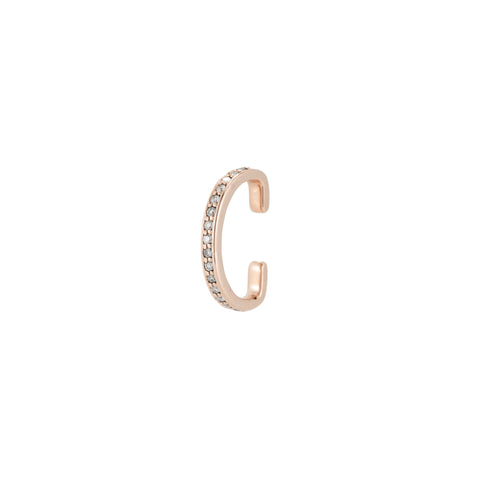 ali grace jewelry diamond rose gold ear cuff delicate fine jewelry handmade in nyc