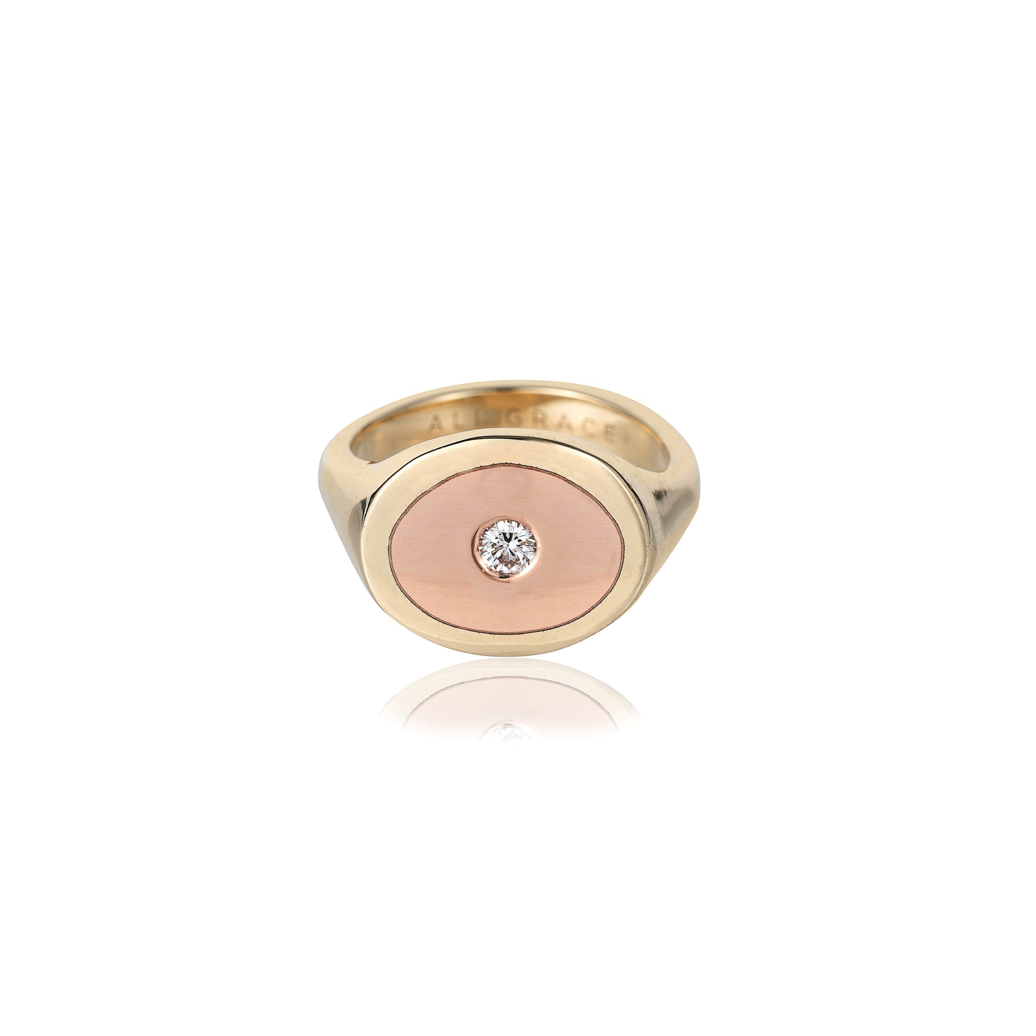 ali grace jewelry ali grace hair beauty sustainable jewelry ethical fashion rose gold signet ring diamond ring pinky ring family heirloom