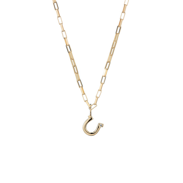 ali grace jewelry ethical jewelry gold horseshoe charm necklace horse shoe diamond necklace