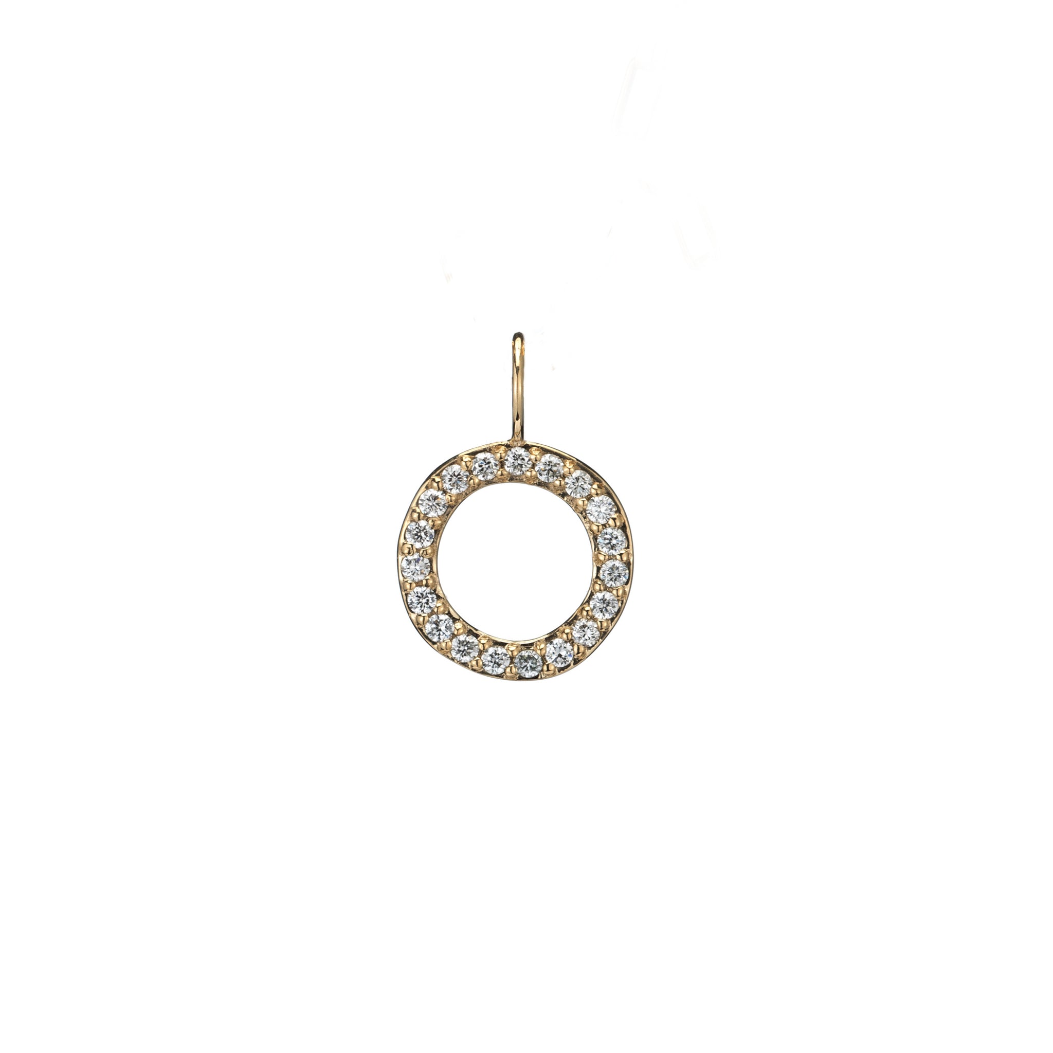ali grace jewelry open diamond gold circle charm necklace holiday gift guide wwd recycled gold ali grace jewelry