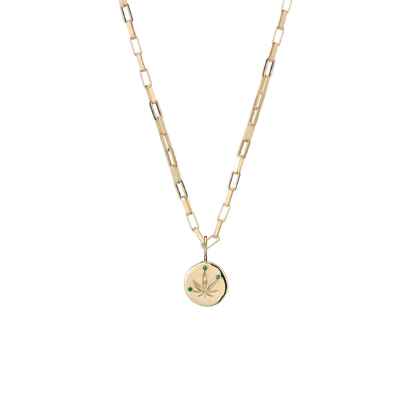 ali grace jewelry sustainable jewelry design cannabis weed leaf jewelry gold emerald fine jewelry charm