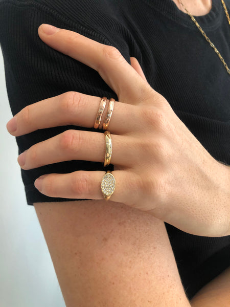 ali grace jewelry delicate every day fine jewelry rose gold diamond ring