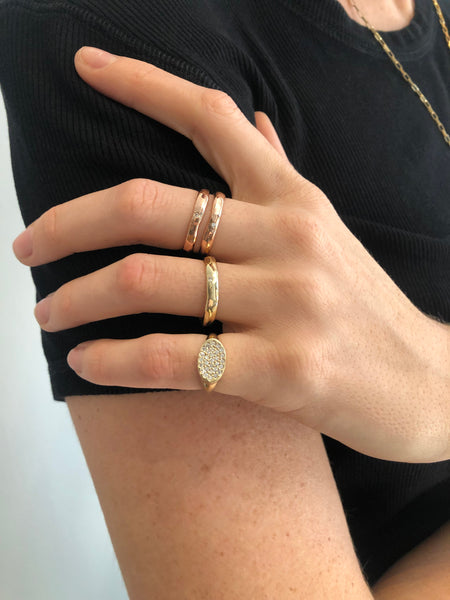 ali grace jewelry sustainable jewelry ethical fashiondelicate every day fine jewelry rose gold diamond ring
