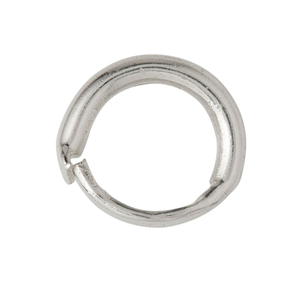 silver flattened top ring