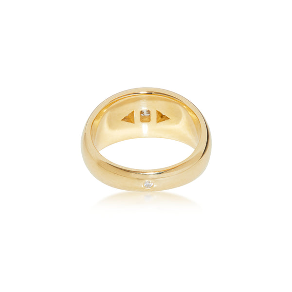 ali grace jewelry multi diamond bubble ring signet ring emerald cut diamond ring alternative bride alternative wedding ring pinky ring handmade in nyc sustainable jewelry ethical design