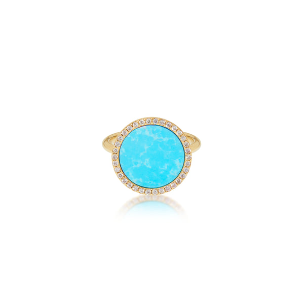 ali grace jewelry ali grace turquoise diamond ring cocktail ring festive holiday jewelry christmas gift sustainable fashion ethical jewelry handmade in nyc new york