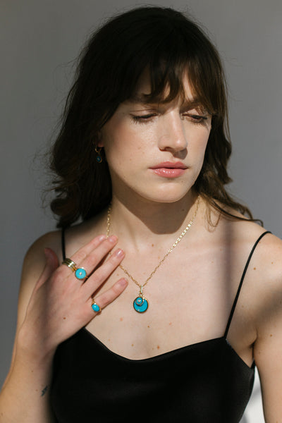 ali grace jewelry handmade jewelry turquoise sustainable fashion ethical jewelry handmade in nyc