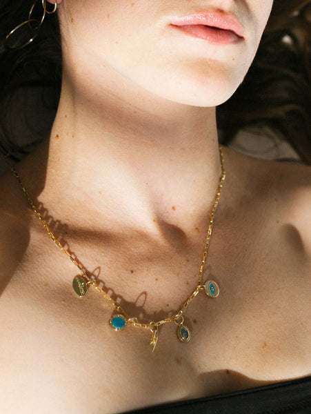 ali grace jewelry fine jewelry sustainable fashion handmade in nyc opal charm