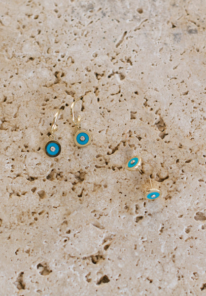 ali grace jewelry turquoise drop earrings diamond every day earrings fine jewelry sustainable fashion handmade in nyc